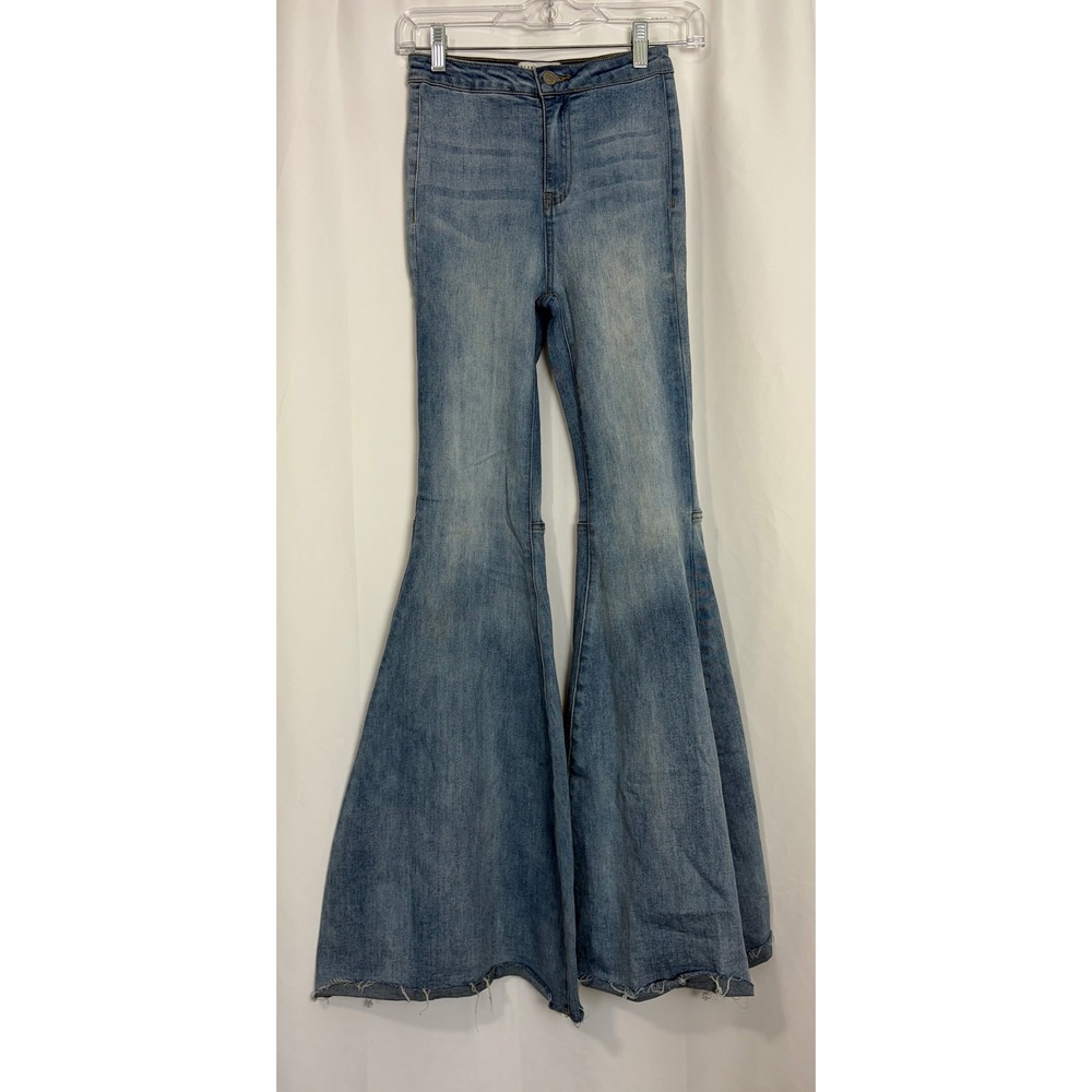 Blank Paige Boho Hippie Extreme Bell Bottom Flare Jeans Small Retro 70s